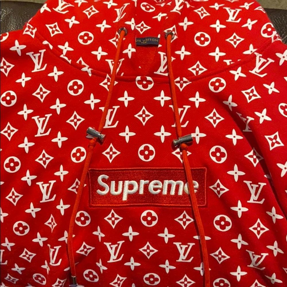 Supreme lv hoodie authentic